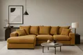 Produktbild: Kaiser Möbel Ecksofa Sofa L-form, Couch L-form Gabon stoff Zoom Ottomane