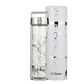 Produktbild: fitvia Thermoflasche Silver Marble 380 ml – Doppelwandiger Thermobehälter mit stilvollem Marmor-Design, integriertes Teesieb & praktischem Tragegriff, robuster Isolierbehälter als Trinkbecher