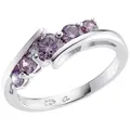Produktbild: Amor Fingerring Purple Elegance, mit Zirkonia (synth) lila|silberfarben 50