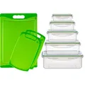 Produktbild: Schneidebrett KING, grün, B:1cm H:24,5cm L:36cm, Kunststoff, Schneidebretter, rutschemmend, klingenschonend, besonders robust