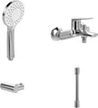 Produktbild: Villeroy & Boch Wannenarmatur Oasis Badewannenarmaturen-Set Armatur, Handbrause, Handbrauseschlauch & Handbrausehalter, Chrom