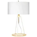 Produktbild: Elstead Lighting Tischleuchte Ferrara, Weiß, Gold, Metall, Textil, 73.7 cm, Grüner Punkt, RoHS, Lampen & Leuchten, Innenbeleuchtung, Tischlampen, Tischlampen