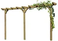 Produktbild: Gartenpirat Pergola aus Holz Torbogen Rankhilfe Länge 450 cm Pfosten 9x9cm