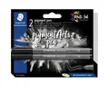 Produktbild: STAEDTLER Fineliner Pigment pen intensiv schwarz 2 Stück.