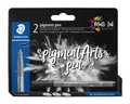 Produktbild: 2x PIGMENT ARTS PEN 376-99BK2 - INTENSIV SCHWARZ - RUNDSPITZE - STAEDTLER # NEU