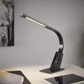 Produktbild: LED Nachttischleuchte Schreibtischleuchte Leuchte Lampe LCD-Uhr Anthrazit T153