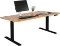 Produktbild: Schreibtisch HWC-D40, Computertisch, elektrisch höhenverstellbar 160x80cm 53kg MVG Eiche-Nachbildung, schwarz