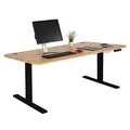 Produktbild: Mendler Schreibtisch HWC-D40, Computertisch, elektrisch höhenverstellbar 160x80cm 53kg MVG - Eiche-Dekor, schwarz