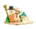 Produktbild: Drechslerei Kuhnert - Hobaku Bastelset im Schneemann Motiv - Teelichthalter - Maße: 16 x 10,5 x 10 cm - Made in Germany