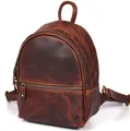 Produktbild: HANDMADE Rucksack Damen Leder City Rucksack für Damen Backpack University Braun