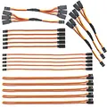 Produktbild: GTIWUNG 20 Stück JR Style Servoverlängerung 22AWG 60 Kerne,10cm 15cm 30cm Servokabel 3Pin Verlängerungskabel, Servokabelbaum, RC 1 bis 2 Y Kabelbaum, RC 1 bis 3 Servosplitterkabel