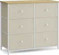 Produktbild: SONGMICS Kommode, Schrank, 6 Stoffschubladen, Metallgestell, Beige