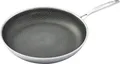 Produktbild: HENSSLERS Bratpfanne, Edelstahl (1-tlg), 3-Schicht Material, Wabenstruktur und Antihaftbeschichtung, Induktion