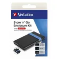 Produktbild: Verbatim Store'n'go Enclosure Kit Hdd / Ssd-gehäuse Schwarz, Blau 2.5