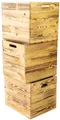 Produktbild: Kistenkolli Altes Land Allzweckkiste 3er set Holzkiste geflammt passend für Kallax und Expeditregale (Spar-Set, 3er Set)