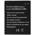 Produktbild: Akku nur passend für den WIKO Lenny 4 Akku 3913, Lenny 4 Plus, Harry Li-Ion, 3,8 Volt 2500mAh, 9,5Wh, removable