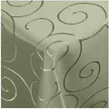 Produktbild: DecoHomeTextil Heimtextilmanufaktur Tischdecke Kringel Circle Tafeldecke Ornamente Damast Tischdecke grün Eckig 160 x 300 cm