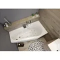 Produktbild: RIHO Delta Eck-Badewanne, mit Air-System, Version links, 1-Sitzer, weiß, B067003005, Ausführung: 150x80x48cm, Nutzinhalt: 110 Liter