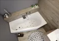 Produktbild: RIHO Delta Eck-Badewanne, mit Air-System, Version links, 1-Sitzer, weiß,