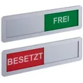 Produktbild: Relaxdays Türschild Besetzt Frei im 2er Set Grün,Rot,Silber