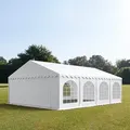 Produktbild: TOOLPORT PRO 6x8m Partyzelt, PVC-Plane, weiß, mit Bodenrahmen - (7143)