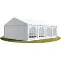 Produktbild: Toolport Festzelt Partyzelt 6x8 M Premium, Hochwertige Pvc Plane 750 N In Weiß 100% Wasserdicht Mit Bodenrahmen