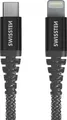 Produktbild: Swissten - Cabo Polyamid USB-C - Lightning 1,5 m (antracit)