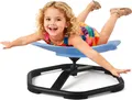 Produktbild: VEVOR Kinderdrehstuhl sensorischer Drehstuhl in Elefantenform, 100 kg Tragkraft, sensorisches Spielzeug mit rutschfester Metallfuß, zur Förderung von Koordination Gleichgewicht Konzentration, Blau