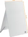 Produktbild: nobo Glas-Notizboard Diamond Glass Desktop (B x H) 216 mm x 297 mm Brillant-Weiß Inkl. Tischständer, Inkl. Boardmarker