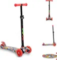 Produktbild: Byox Kinderroller Scooter Rapture aus Alu, Wassertransferdruck, PolyurethanLeuchträder rot