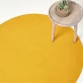 Produktbild: Homescapes - Handgewebter Geflochtener Teppich In Senfgelb, 120 Cm Rund