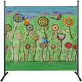 Produktbild: Quick Star Paravent Paravent 1tlg. 180x180cm RETRO Flowers bunt 178 cm x 180 cm