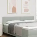 Produktbild: vidaXL Kopfteil mit Knopfheftung Hellgrau 180 cm Samt
