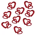 Produktbild: 100 Stk Deko Herzen rot Streuteile Scrapbooking Tischdeko Streudeko Hochzeit