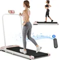 Produktbild: MERAX Laufband elektrisch, Underdesk Treadmill, Walking Jogging Pad Klappbar 1-6 km/h mit Fernbedienung, Bluetooth, LED-Display