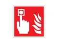 Produktbild: SafetyMarking Brandschutzschild Folie B200xH200 mm Brandmelder langnachleuchtend ; wolk (38.A5155)