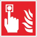 Produktbild: Hinweisschild Brandmelder Folie selbstklebend (B x H) 200mm x 200mm ISO 7010 1St.