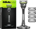 Produktbild: Gillette Labs Nassrasierer Herren, Rasierer Reinigungs-Element + 5 Ersatzklingen