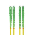 Produktbild: helos LWL Patchkabel OS2 Duplex E2000® APC (LSH)-E2000 APC (LSH) 9/125µm gelb 1m