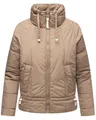 Produktbild: Navahoo leichte Damen Steppjacke kurze Übergangsjacke oversized mit Fledermausärmeln Luftzauber 14 Taupe Grey Gr. M