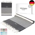 Produktbild: SOLTAKO XXXL 2x2m Fouta Strandtuch Handtuch Saunatuch Badetuch Hamamtuch Yoga
