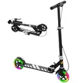 Produktbild: AIYAPLAY Roller Kinder Scooter mit Leuchtenden Rädern, Bremse, klappbarer Kinderroller Höhenverstellbarer Tretroller Kickscooter für Kinder Jugendliche 3-8 Jahre Cityroller bis zu 50 kg