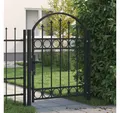Produktbild: vidaXL Gartentor vidaXL Gartentor ASSEN mit Bogenabschluss Stahl 100 x 125 cm Schwarz
