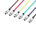 Produktbild: Adam Hall Cables 3 STAR MMF 0050 SET - Mikrofonkabel, 3-Pol XLR female auf 3-Pol XLR male, 6 Stück, bunt, 0,5m