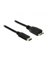 Produktbild: Delock USB-Kabel Micro-USB Type B M bis USB Typ C M 3.1 Gen2 1 m Schwarz (83677)