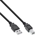 Produktbild: InLine® USB 2.0 Kabel, A an B, schwarz, 5m