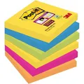 Produktbild: Post-it Haftnotizen Super Sticky Carnival, bunt, 76 x 76mm, selbstklebend, 6x 90 Blatt