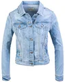 Produktbild: Rock Creek Damen Jeans Jacke Übergangs Jacke Denim Blouson Stretch Kurz Classic Jeansjacken Urban Stonewash D-401 Hellblau XS