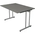 Produktbild: Schreibtisch start up Fuß silber 120x80x75cm grafit
