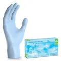 Produktbild: ARNOMED Nitril Ice Blue Einmalhandschuhe, puderfrei, hellblau 382-M , 1 Packung = 100 Stück, Größe M
